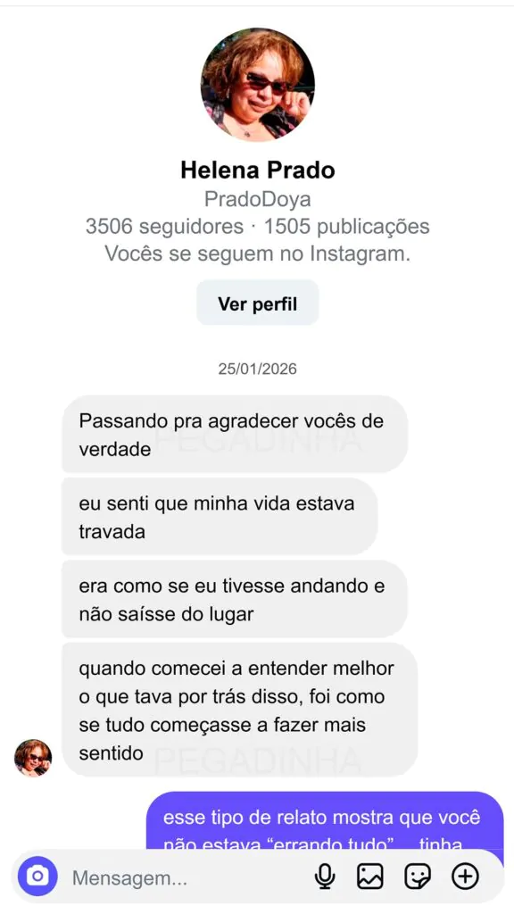 Depoimento de aluno