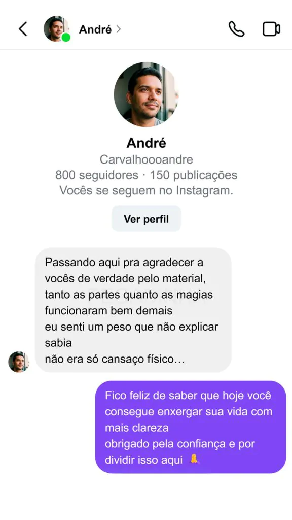 Depoimento de aluno