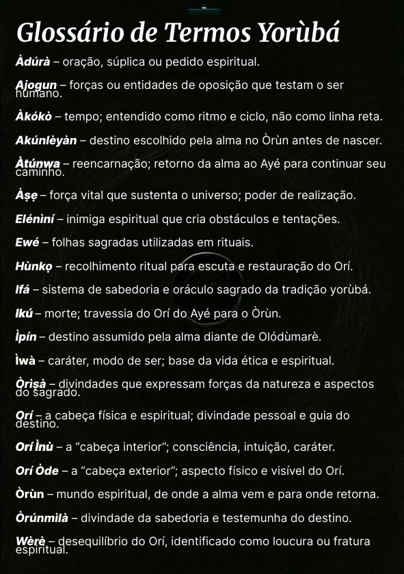 Glossário de Termos Yorùbá